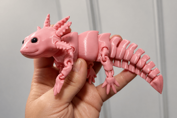 Articulated Flexi Axolotl: A 3D Print for Focus and Fun