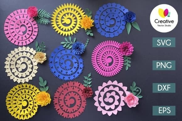 Elevate Paper Crafts with Rolled Flowers SVG 1