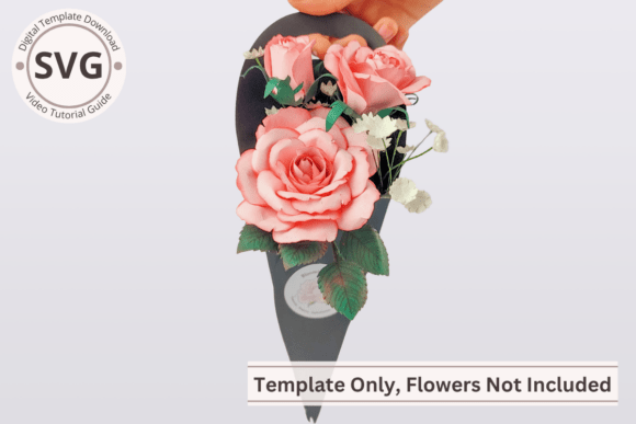 Elevate Your Crafts with a Paper Flower Bouquet Cone SVG