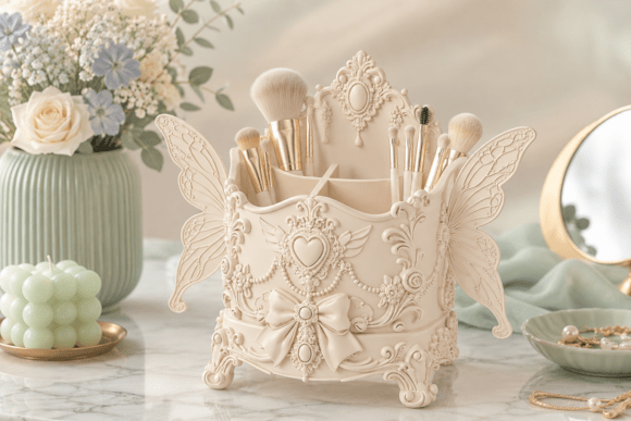 Elevating Personal Branding and Workspace Aesthetics with the Fairy Vanity Makeup Brush Holder STL