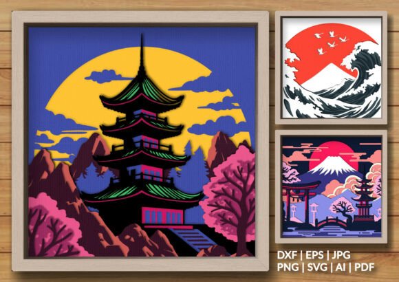 Evaluating the Japanese Fuji Landscape Shadowbox Bundle for Creative Projects
