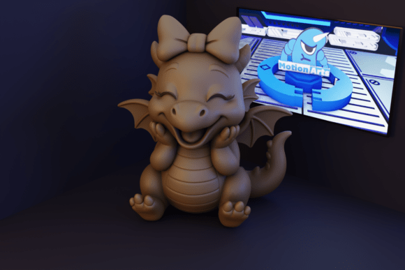Happy Female Dragon: A 3D Model for Joyful Creation