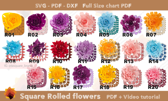 Unlocking Creativity with 20 New Square Rolled Flower Templates for Precision Crafting