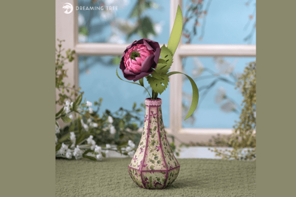 Vintage Bud Vase Flower SVG for Timeless Decor